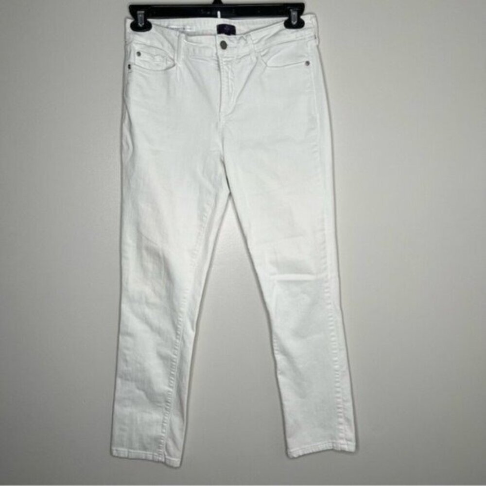 NYDJ Jeans Size 8 Samantha Slim White Jeans